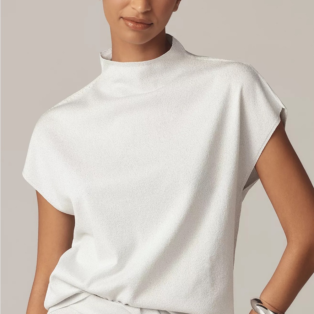 PILCRO SHINE MOCK-NECK SWEATER